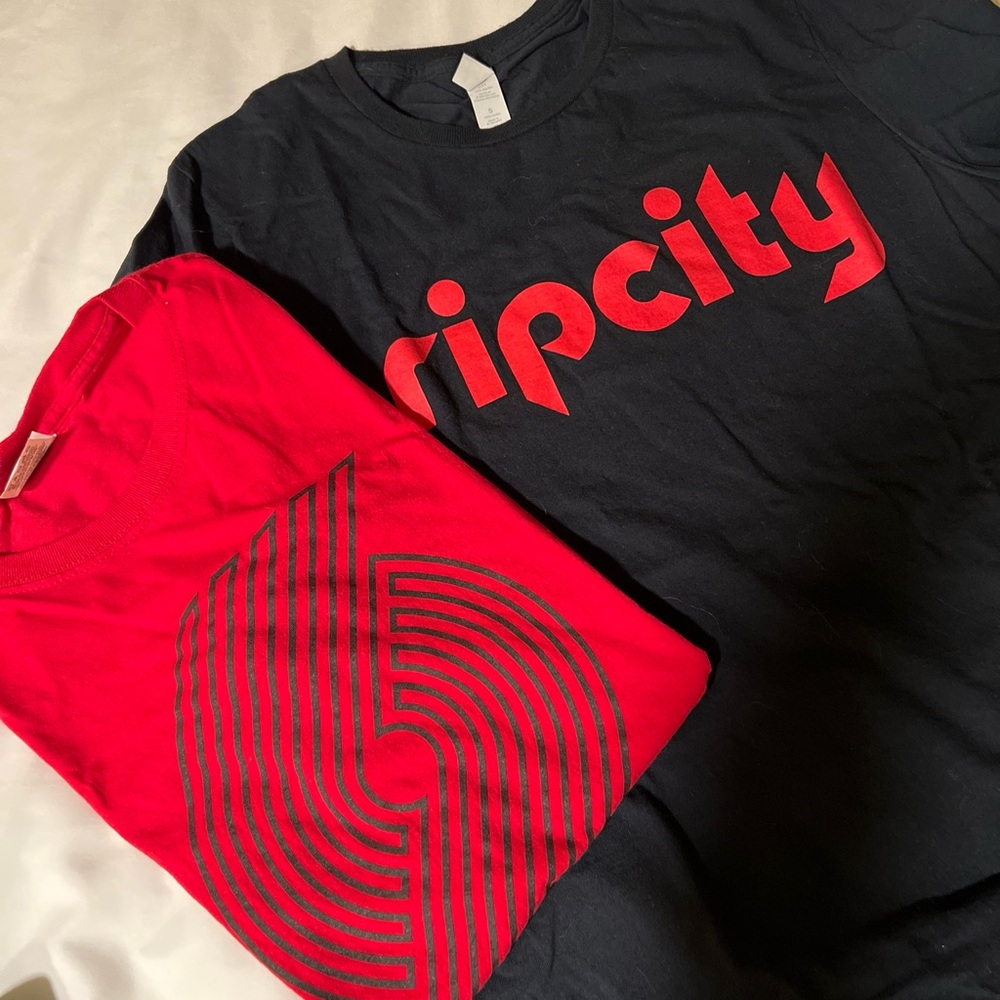 Rip City Black and Red T-Shirts